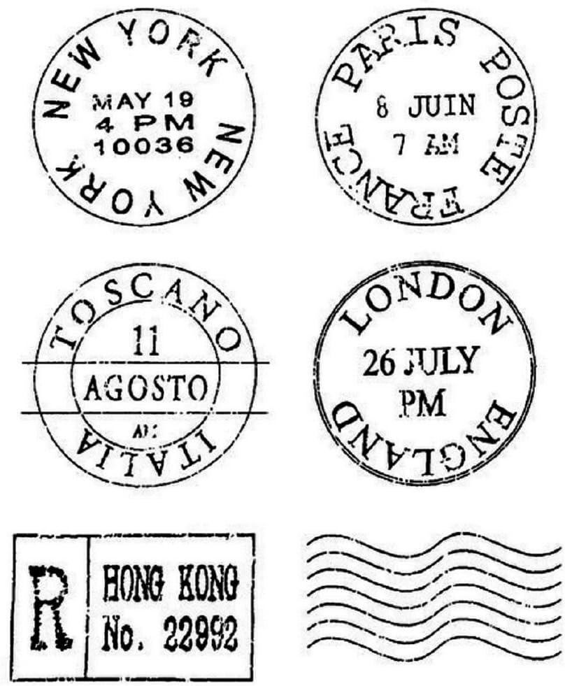 Postal Post Cube Michelle Ward Stampington And Co Wood Mount Rubber Stamp