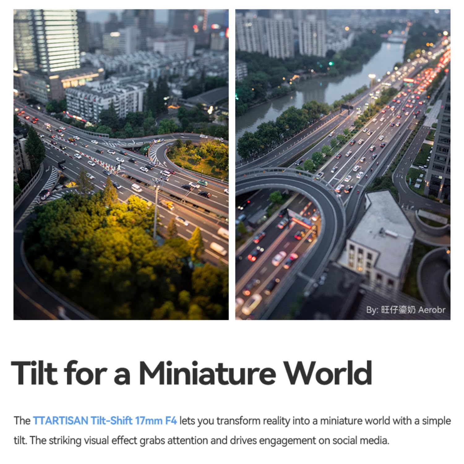 TTARTISAN Tilt-Shift 17mm F4 Objektiv für EOS RF-Mount-Kameras, Ultraweitwinkelobjektiv mit manuellem Fokus, ±8 mm Shift, 10-Blenden-Blende, ideal für Architektur- und Landschaftsfotografie