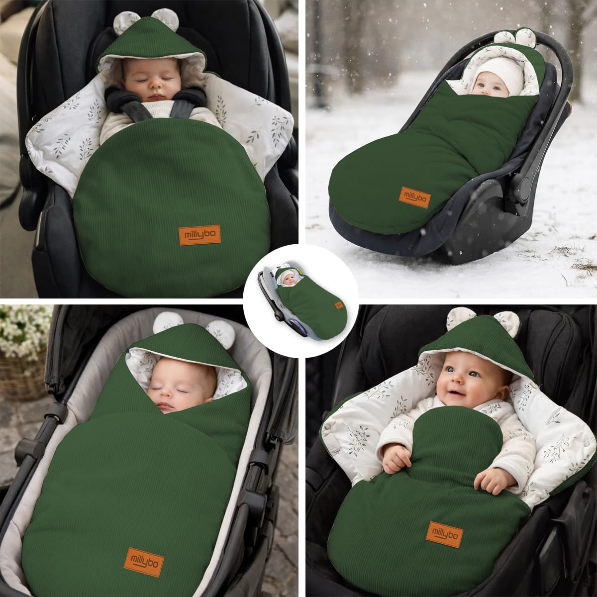 Baby Fußsack Einschlagdecke für Babyschale und Kinderwagen