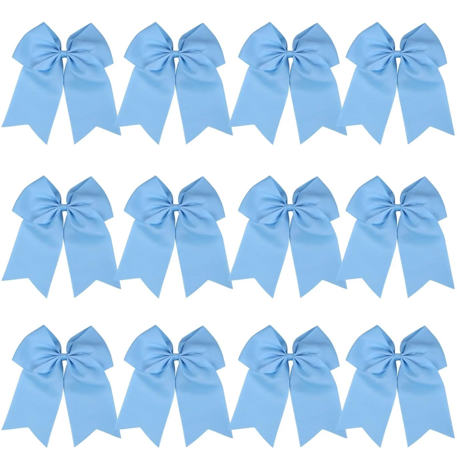12 pezzi grandi fiocchi elastici for capelli accessori for for for ragazze adolescenti che praticano cheerleading Per Cheerleaders(Light blue)