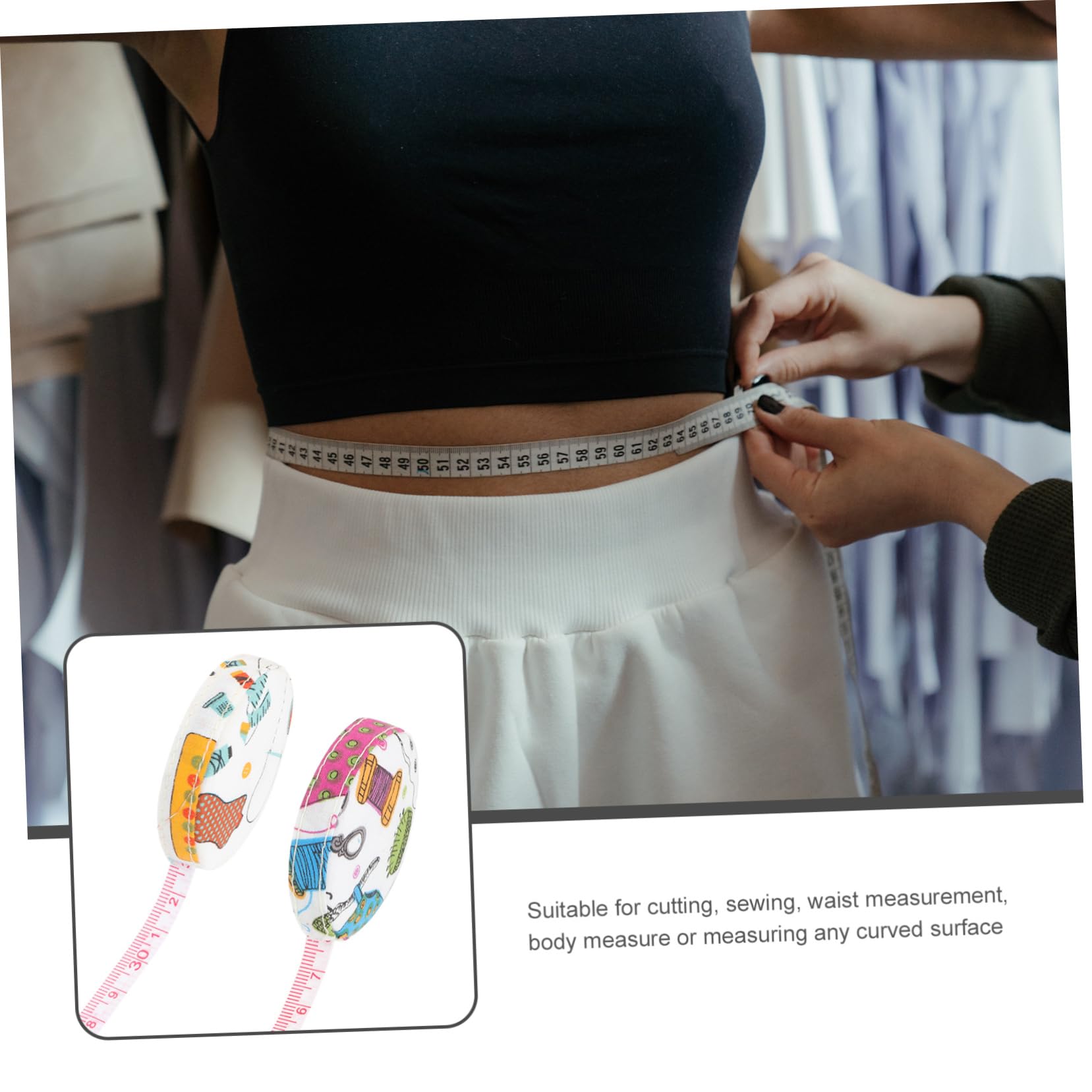 SHINEOFI 5 Set Nastro Di Misurazione Avvolto Nastro Di Misurazione Digitale Nastro Di Misurazione In Tessuto Corpo Vita Retrattile Nastro Di Misurazione Rosa Alla Moda Per Il 2 pezzi * 5