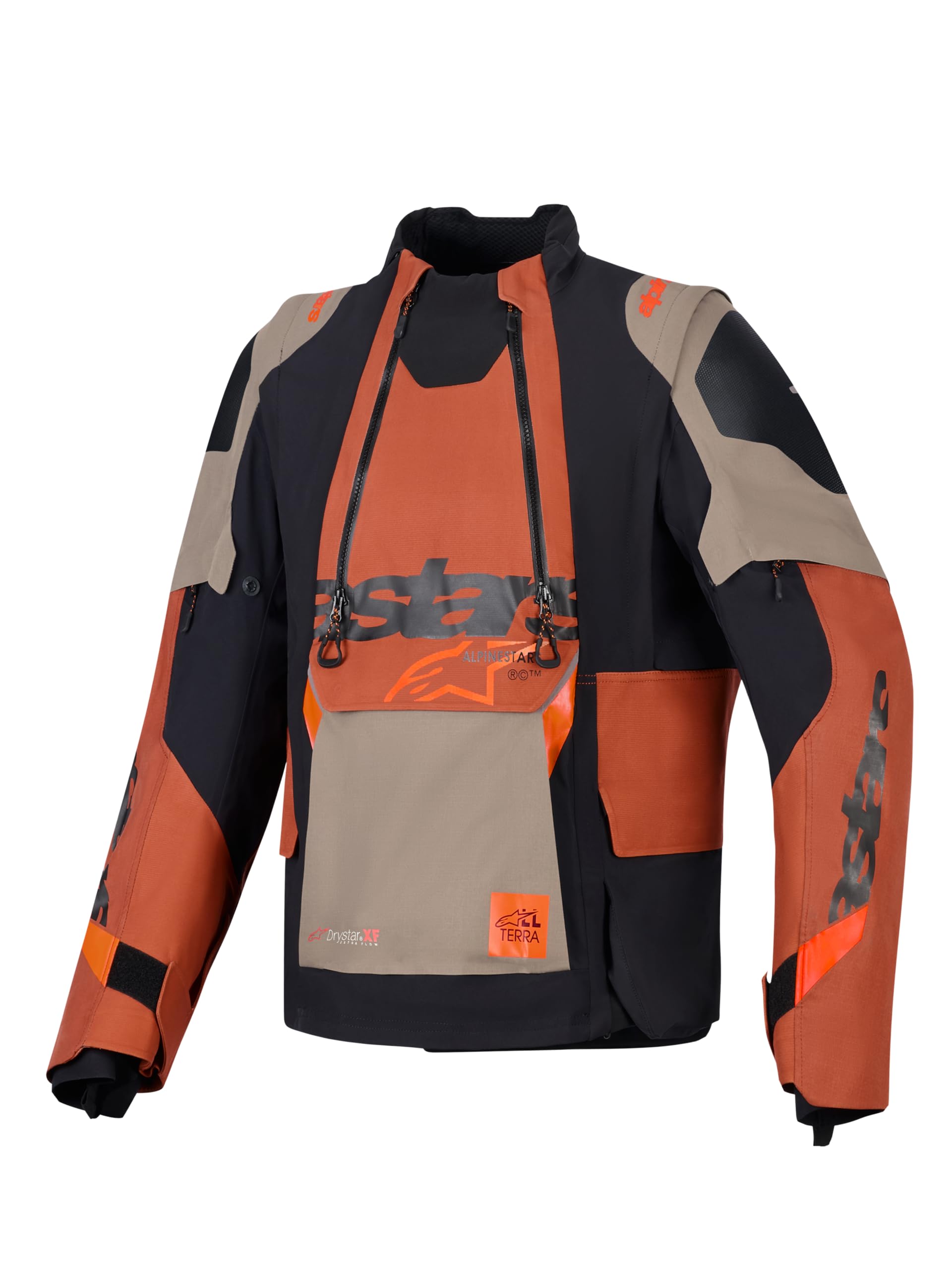 Alpinestars Harok Pro Drystar XF wodoodporna kurtka tekstylna motocyklowa, czarny/pomarańczowy, 2XL