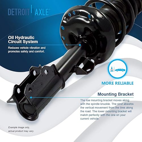 Miniatura 907 de Detroit Axle - Puntal delantero para Hyundai Sonata 2012-2014 2012-2015 Kia Optima, puntal lateral izquierdo con montaje de resorte helicoidal 2013