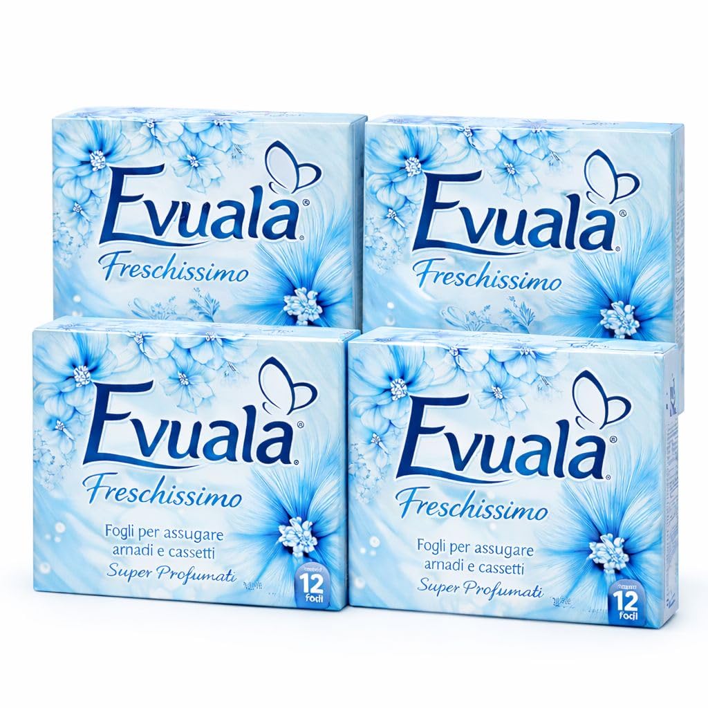 Fogli Profumati per Asciugatrice Armadi e Cassetti Set da 4 Confezioni 48 Fogli Fresca Intensa