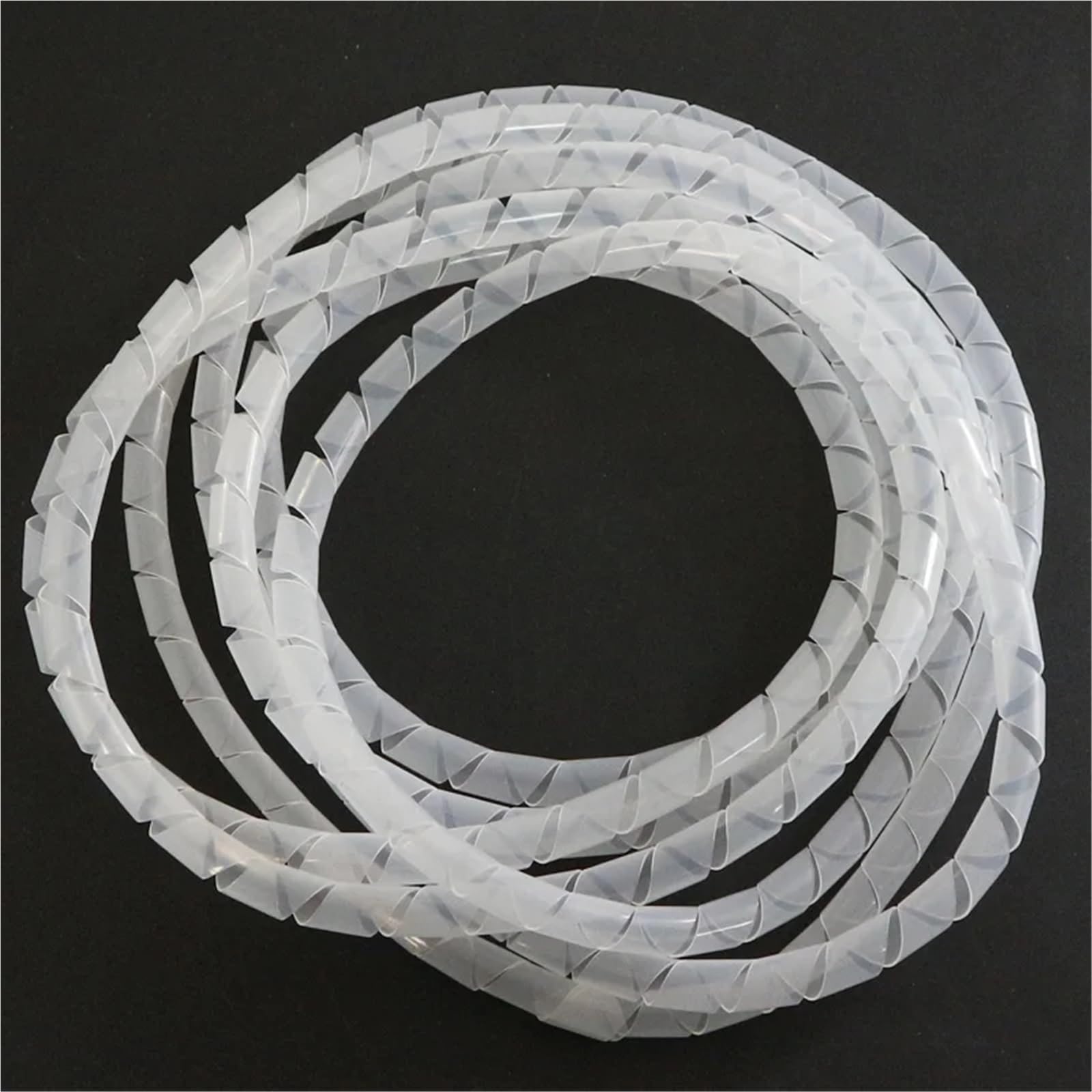 Enrollador de Cable Espiral Flexible Brida de Cables, Tubo bobinado Alambre, Bandas Envoltura en Espiral, Organizador, Funda, arnés, Manguera(Black Color,20mm,10Meter)