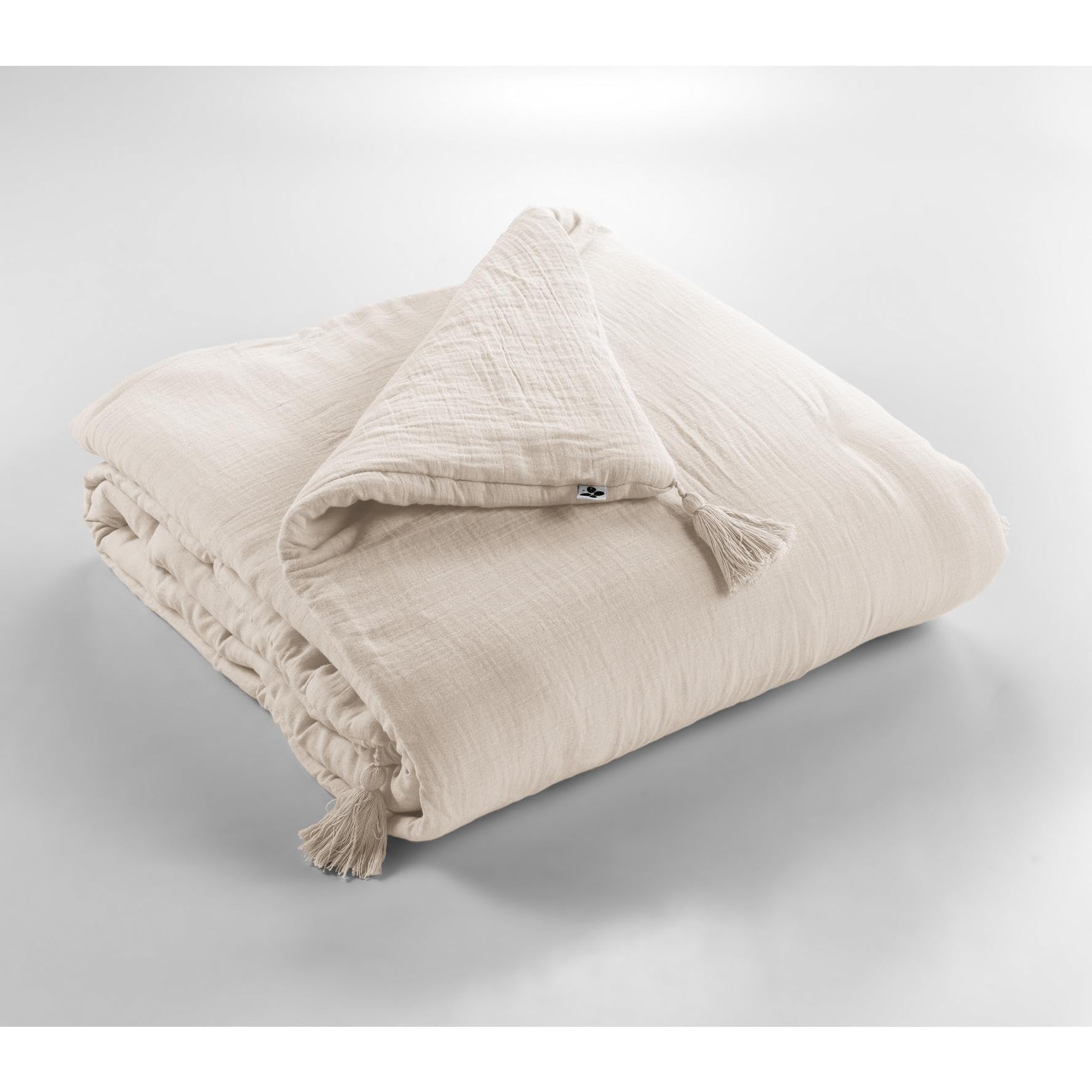 Edredon - Garza di cotone, 150 x 150 cm, colore: Naturale
