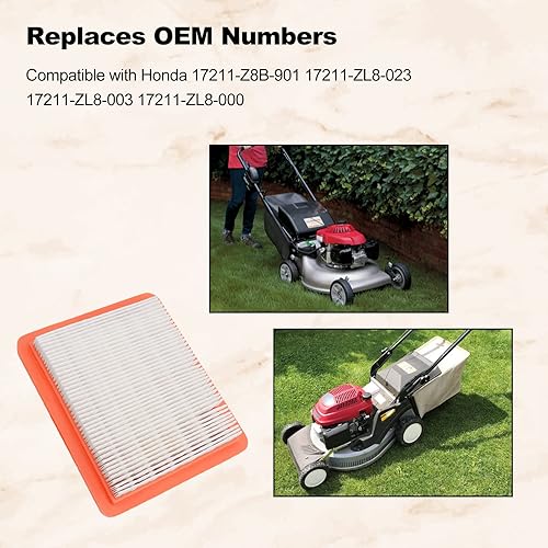 Miniatura 5 de 17211-ZL8-023 Filtro de aire 17211-Z8B-901 para Honda GCV160 GC160 GCV190 GC190 Motor EB2800I EG2800I Elemento limpiador de aire generador 2 unidades