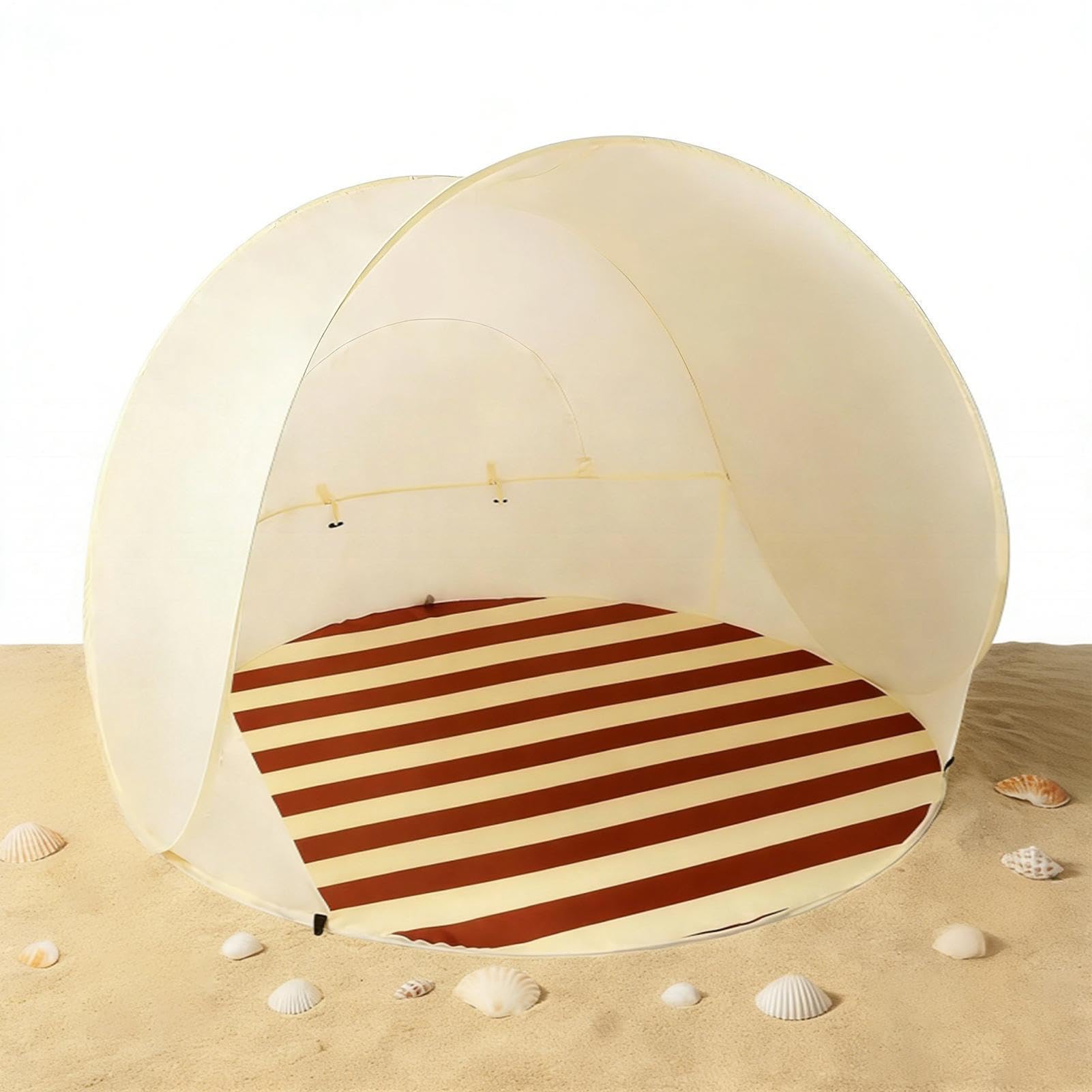 Abri de plage contre la chaleur avec fenêtres ventilées pour 3 à 4 personnes