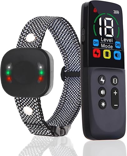Collar de entrenamiento para perros con control remoto, 2600 pies, collar de choque inteligente para perro con 4 modos de entrenamiento, bloqueo de