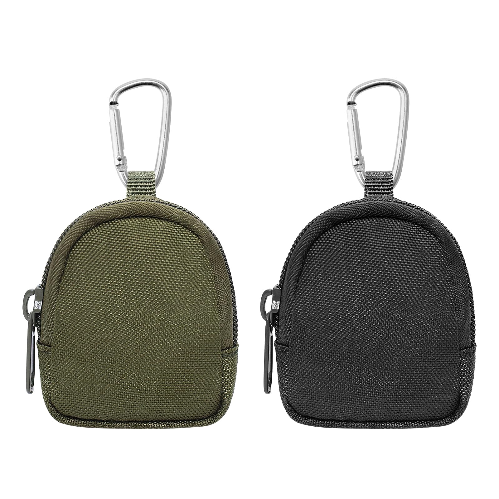 2 Portamonete Con Cerniera In Nylon - Mini Borsette Per Monete, Chiavi E Oggetti Piccoli | Ideale Per Cani E Outdoor