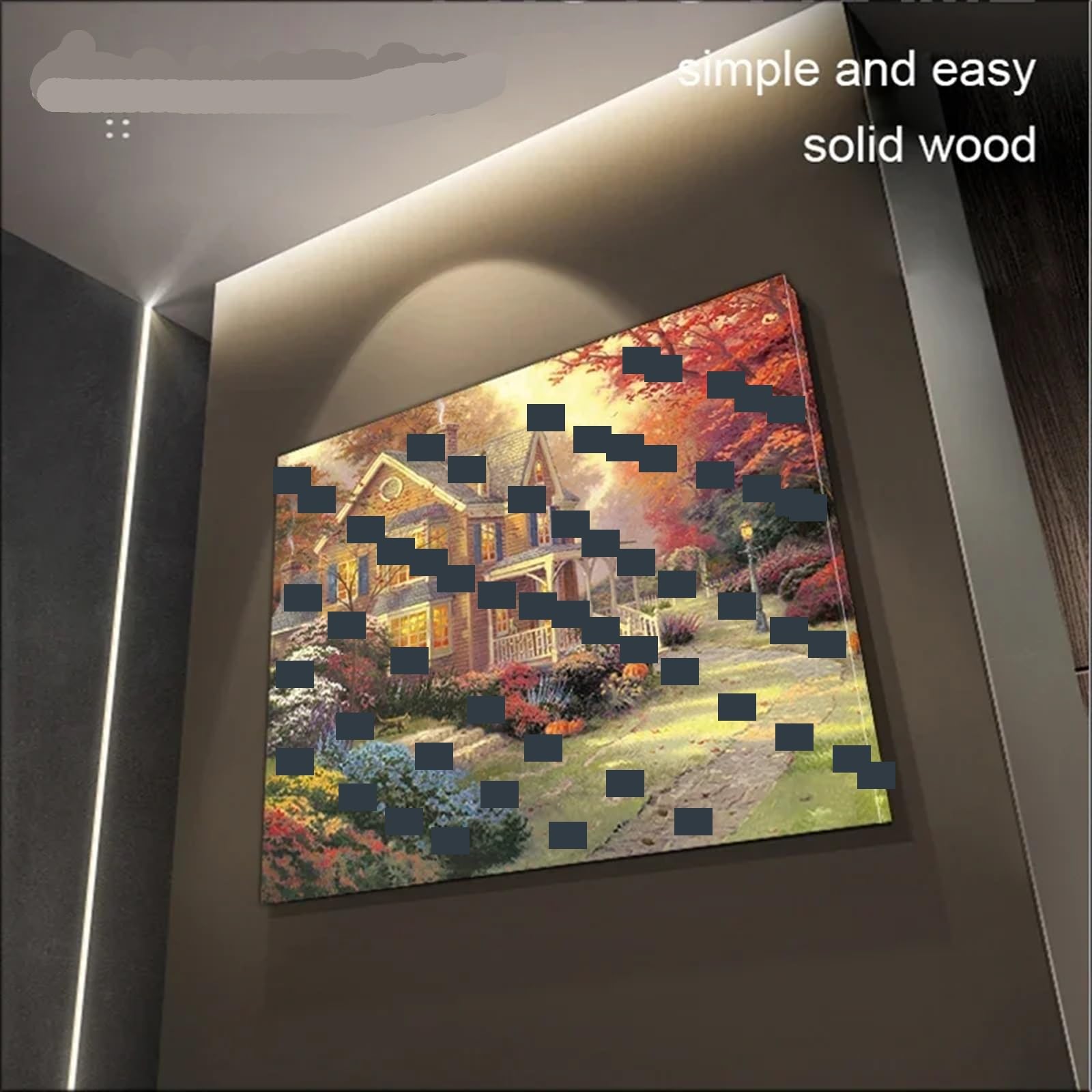 Bastidor para Lienzo Marco de fotos de madera maciza, marco de fotos grande, pintura en lienzo, marco de fotos for carteles, pintura de pared DIY para Artistas y Pintores(Width 115cm,Height 30cm)