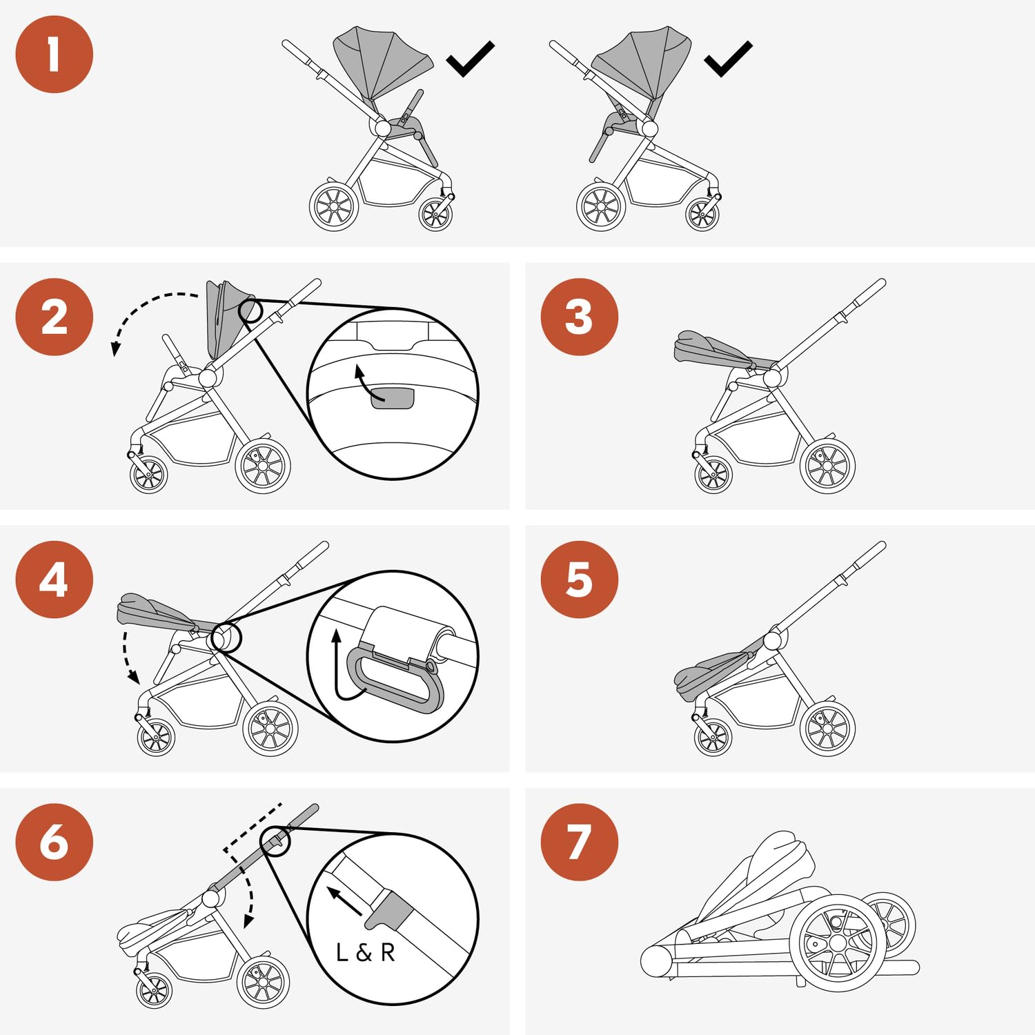 hauck Move N Care, Mocha - Passeggino Bidirezionale e Reclinabile dalla Nascita a 22 kg con Cappottina XL, Ruote di Gomma Ammortizzate - Manubrio Regolabile in Altezza, Adattatore Ovetto Incluso