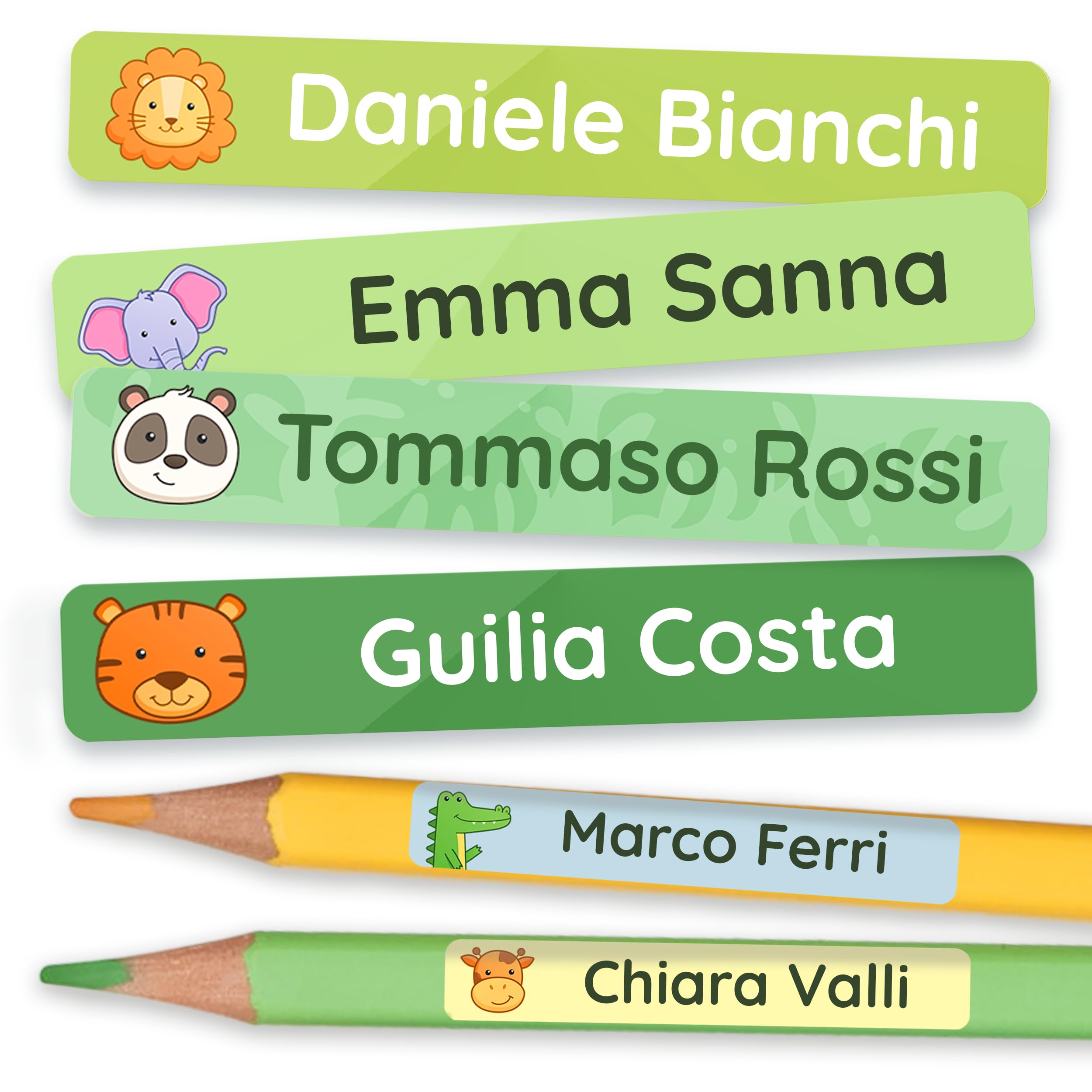 Etichette Adesive Scuola Personalizzate con Nome per Penne, Matite e Vestiti Bambini