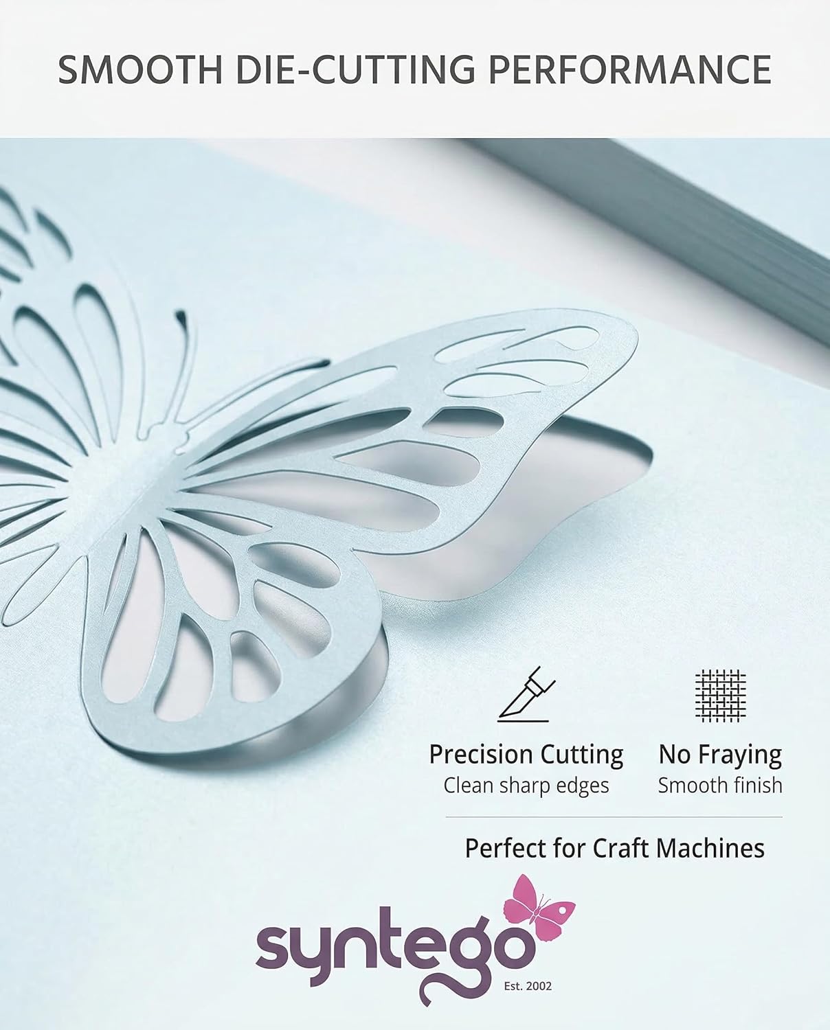 Syntego A4 Baby Blue Majestic Pearlescent Shimmer Paper Double Sided 120gsm Suitable for Inkjet and Laser Printers (50 Sheets)