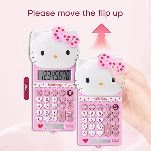Miniatura 3 de Lindas calculadoras bonitas, pantalla LCD de 8 dígitos para profesores, estudiantes, oficina, niños, escuela, mini, caricaturas, portátil, 5.9 x 2.6