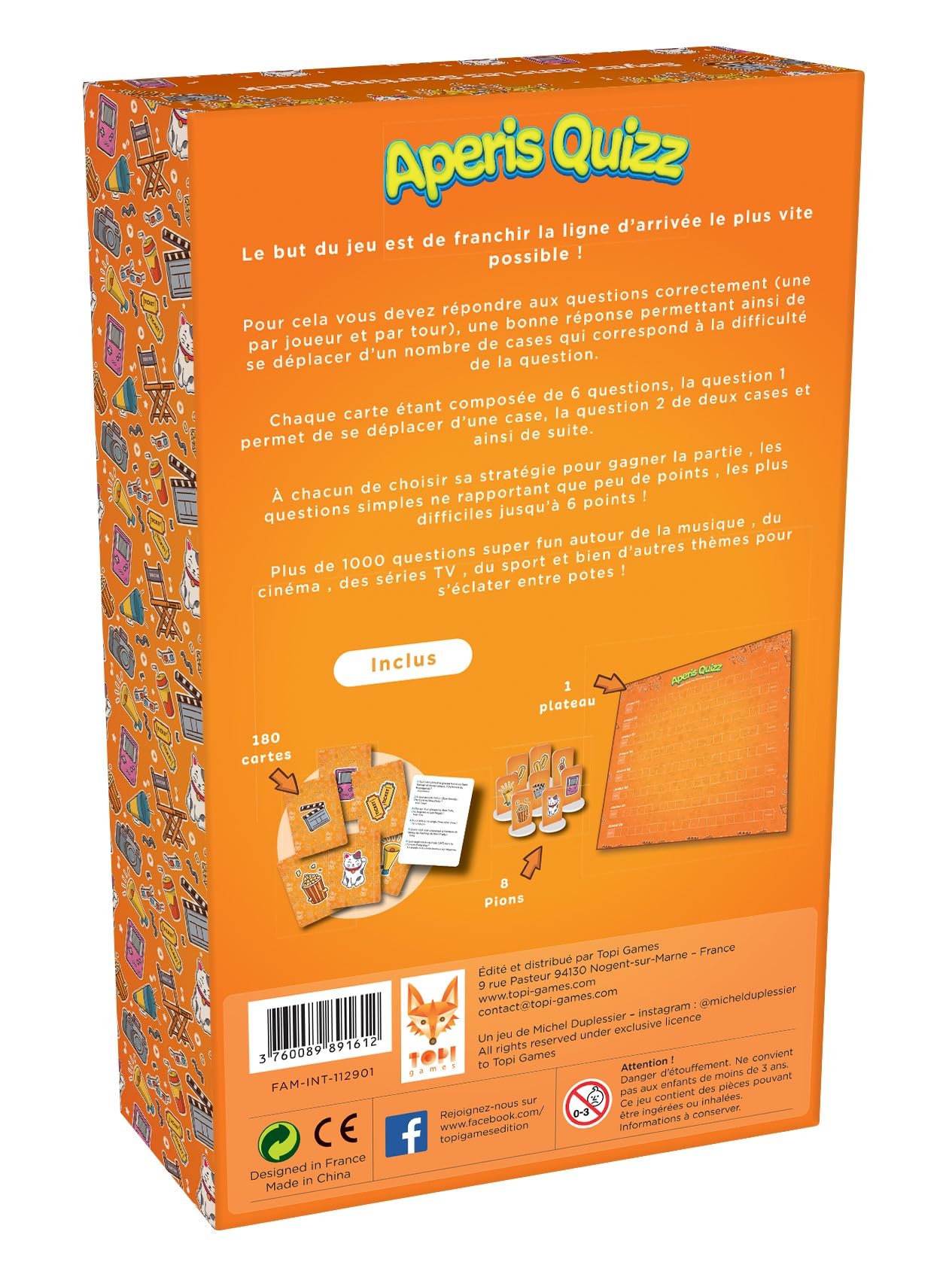 Topi Games - TOPI112901 - Aperis Quizz - Gioco speciale aperitivo -