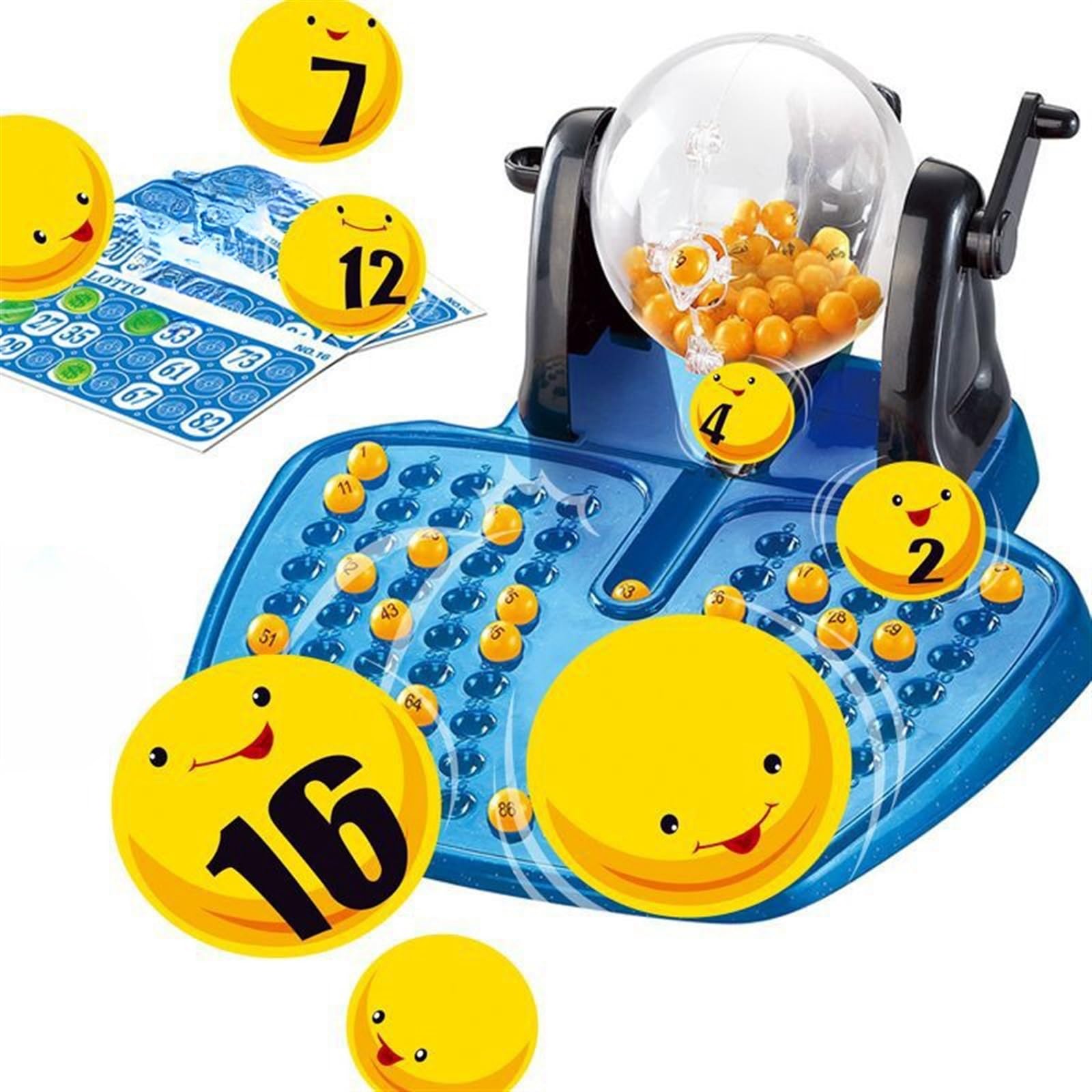 THE WHITE SHOPBingo Game, Deluxe Set - 90 Balls,Crank Machine Game Set with Balls Ideal for Large Groups, Parties