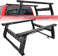 BINARYSTAR Adjustable Truck Bed Rack for Chevy Silverado, Ford F-150, Ram 1500, Toyota Tacoma/Tundra, Jeep Gladiator - Kayak Ladder Lumber Carrier