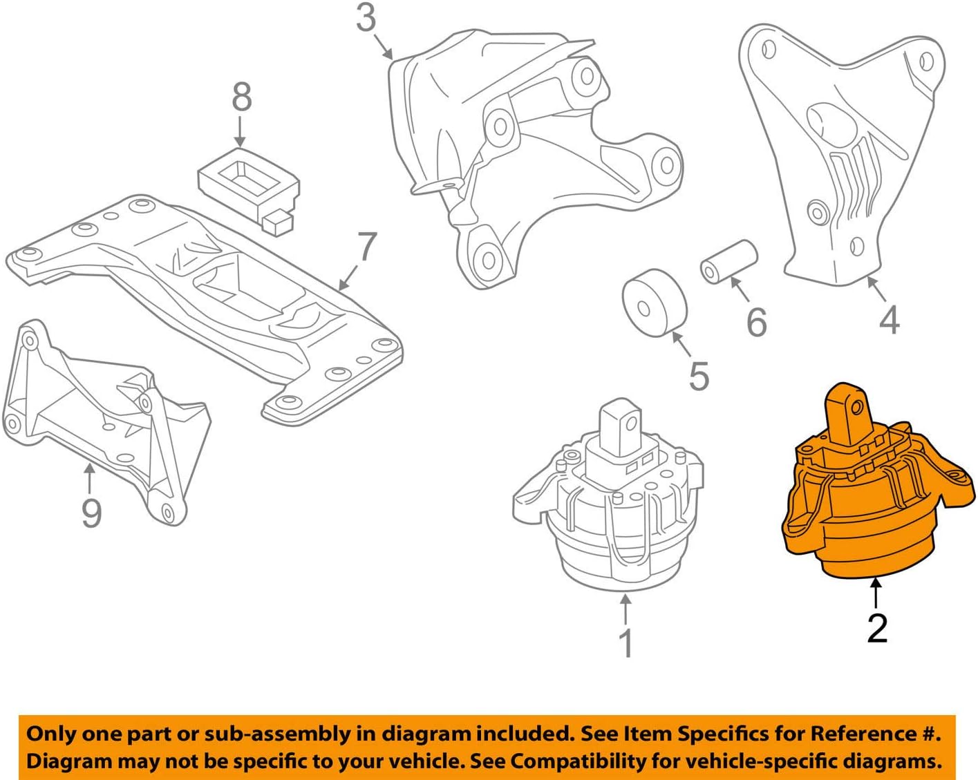 BMW 22-11-6-777-365 Engine Mount, Left