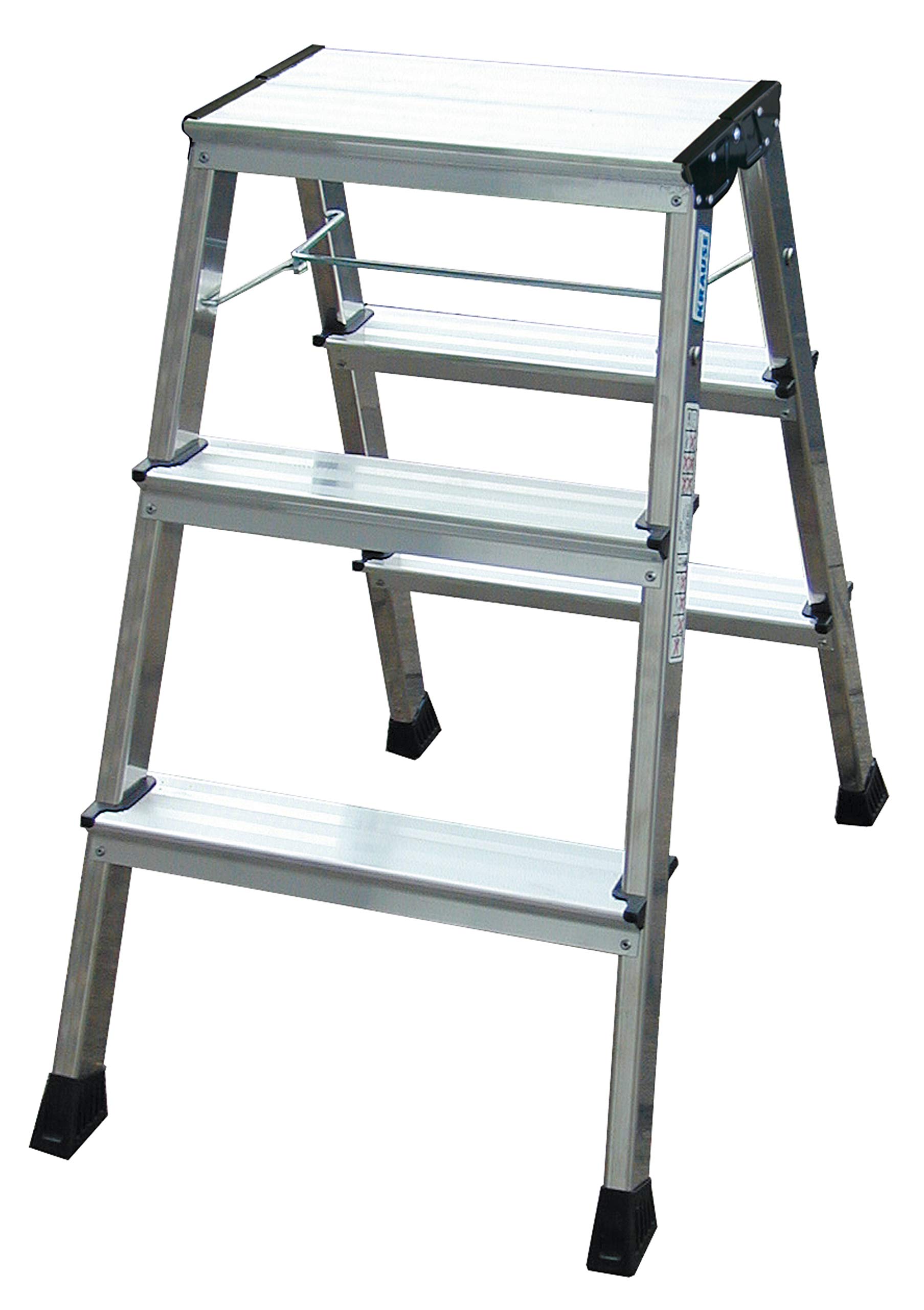 Huishoudtrap - 2x 3 treden - aluminium - werkhoogte 225 cm Huishoudtrap - 2x 3 treden - aluminium - werkhoogte 225 cm
