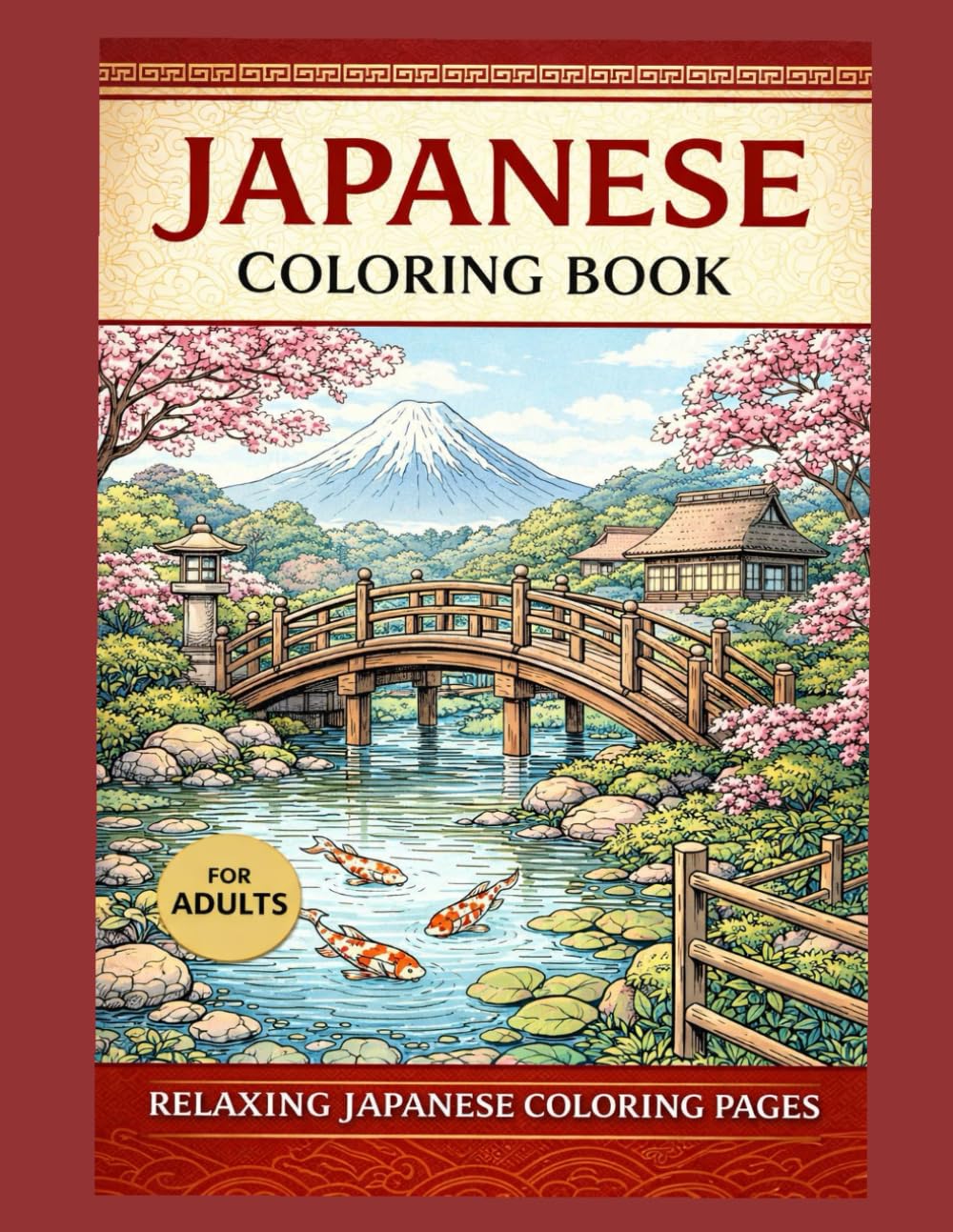 Japan Coloring Book for Adults: Relaxing Travel Scenes & Japanese Culture