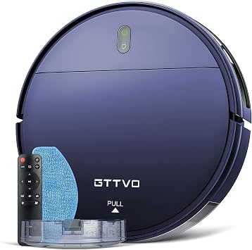 Robot Vacuum and Mop, Robotic Vacuum Cleaner, 2 in 1 Mopping Robot Vacuum Cleaner with 230ML Water Tank, Self-Charging, Super-Thin, Multiple Cleaning Modes Ideal for Hard Floor, Pet Hair, Carpet
