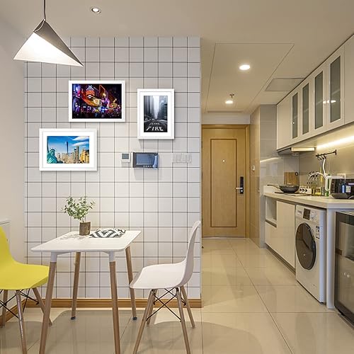 Miniatura 7 de Marco de 12 x 16 pulgadas para cuadros de pintura de diamante, marcos para pósteres de madera maciza, exhibe fotos de 10 x 14 con paspartú o de 12 x