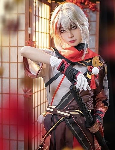 Miniatura 4 de CR ROLECOS Kaedehara - Disfraz de cosplay de Kazuha para Genshin Impact, conjunto completo para Halloween, talla S