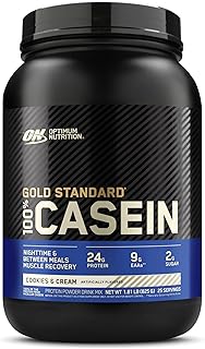 Gold Standard 100% Whey Protein Powder, Cookies & Cream, 1.85 Pound Casein