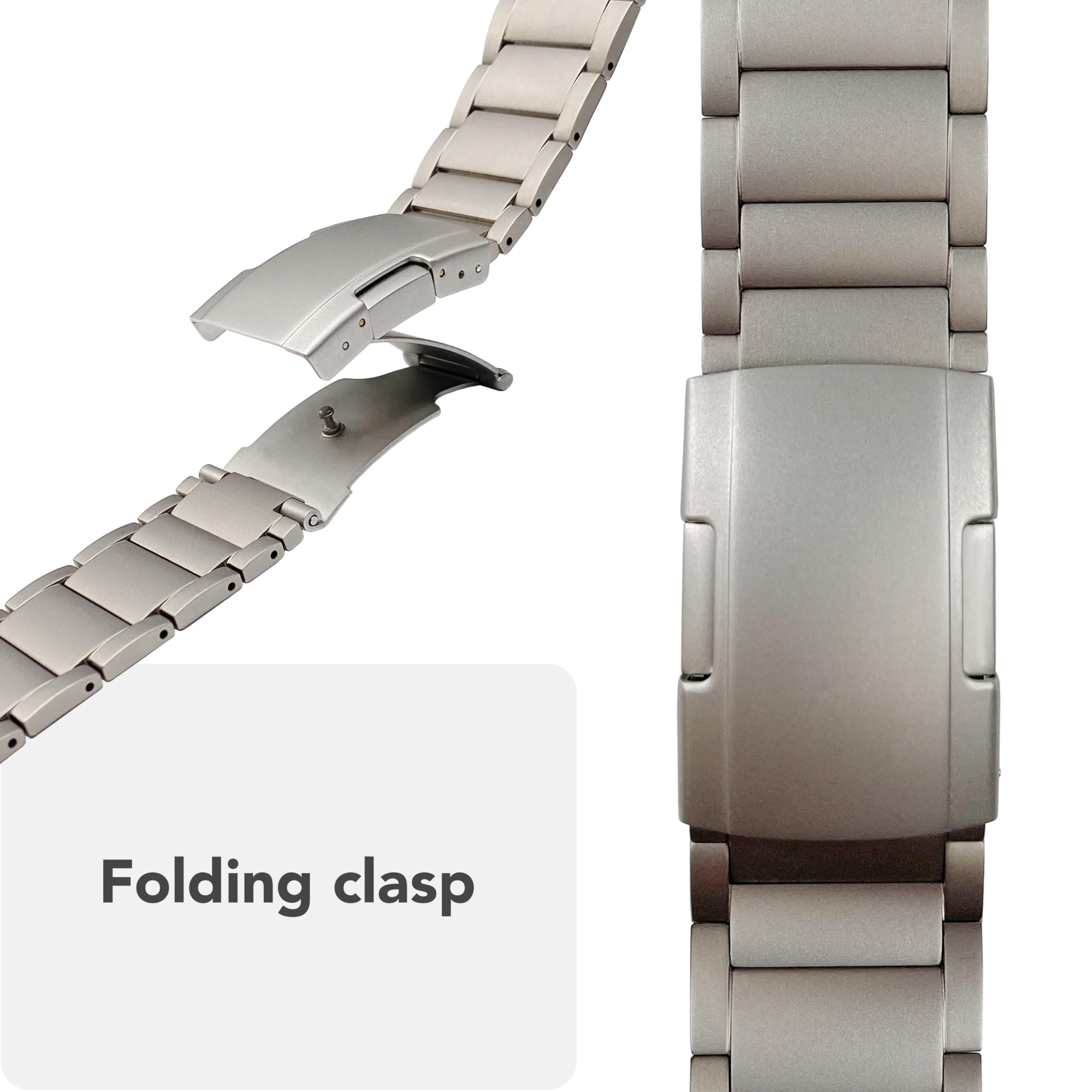 NALIA Argon Bracelet Titane pour Apple Watch 38/40/41/42mm - Silicone