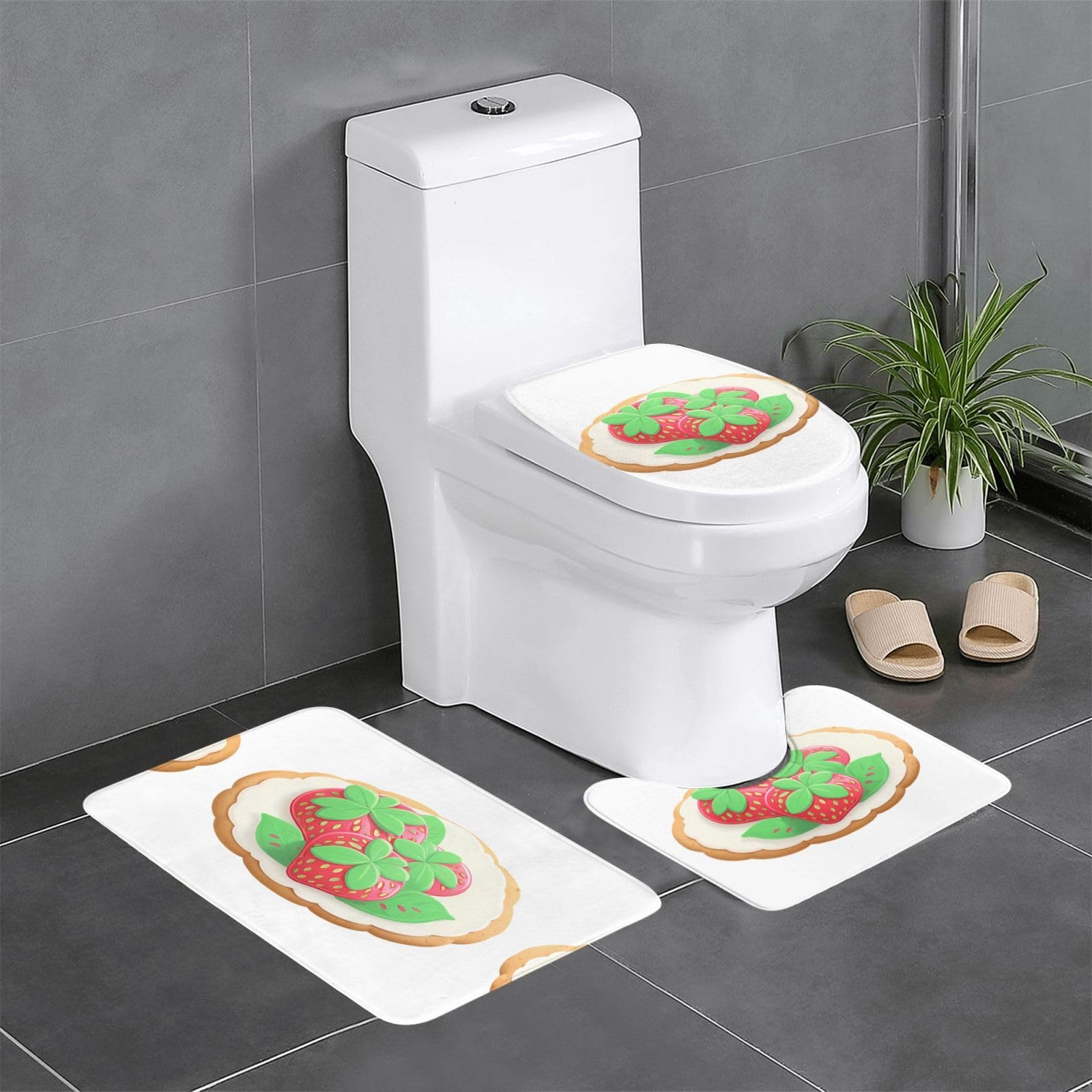 Tapis de salle de bain antidérapants WHJDPP rectangulaires 61x40 cm
