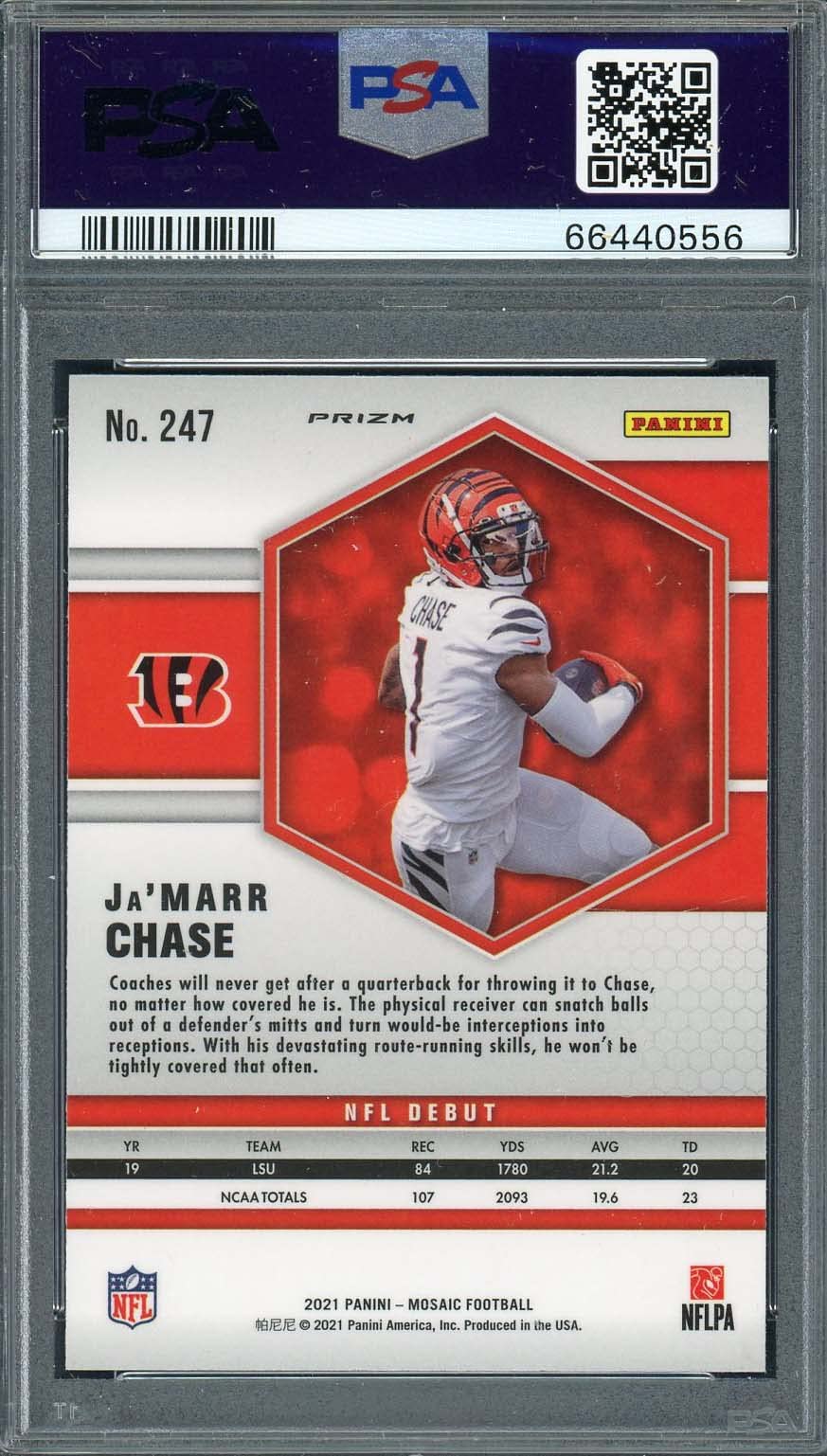 Amazon.com: Ja'Marr Chase 2021 Panini Mosaic Reactive Orange