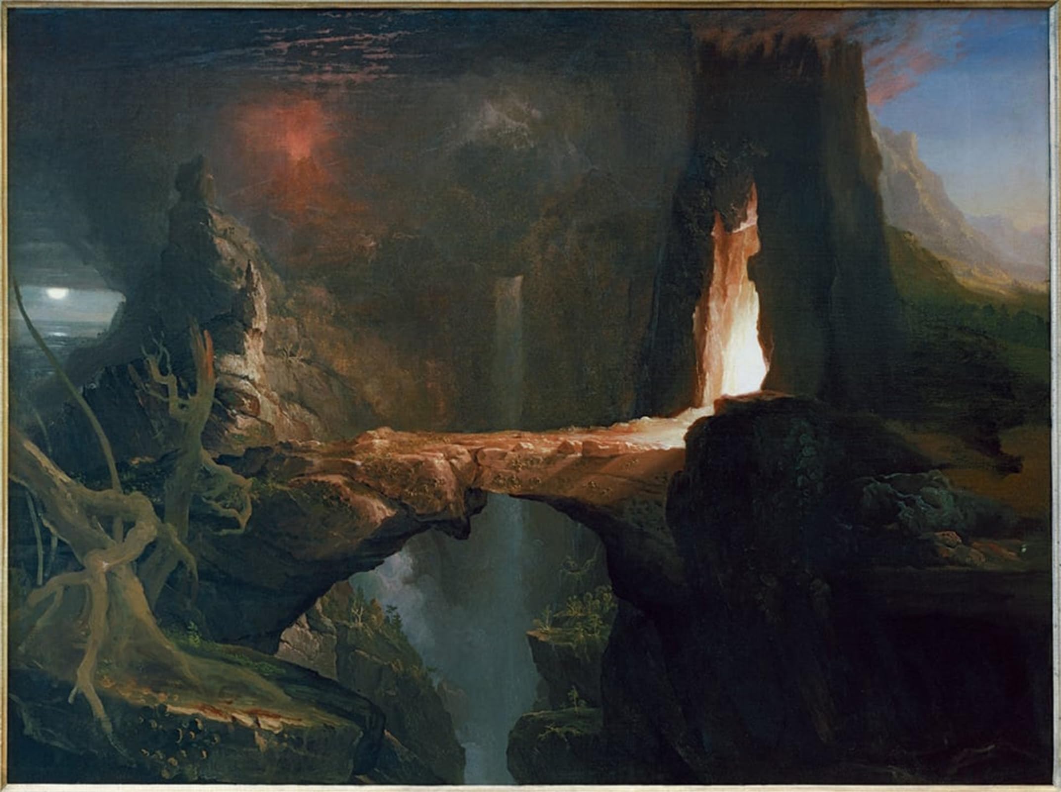ARTXLXXBN Famous Painting Art Wall Decor Abstract Art Picture the Elements by Thomas Cole Animal Pictures for Home Decor 60x90cm