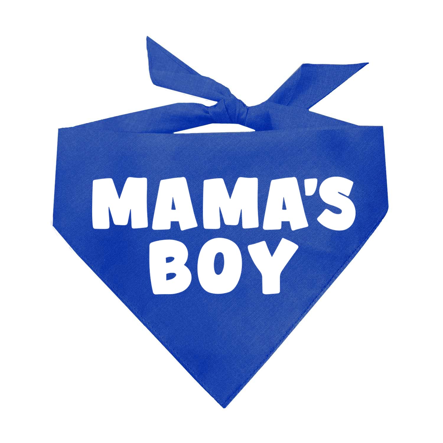 Mama's Boy Valentine's Day Mother's Day Dog Bandana (Royal, XS 944)