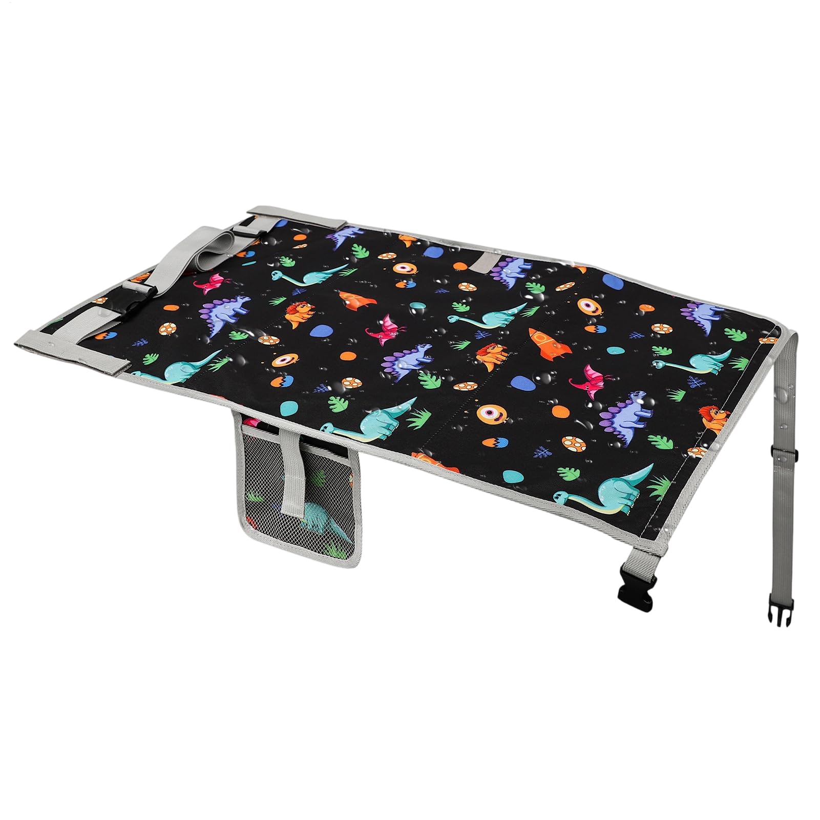 Kids Airplane Bed | Kids Airplane Seat Extender Travel Bed | Folding Waterproof Nursery Furniture Baby Plane Travel Must Have for Long Flight Family Outing Trip Outdoor Dinosaur