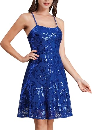 Short Prom Sequin Dresses for Teens HOCO Party Dress