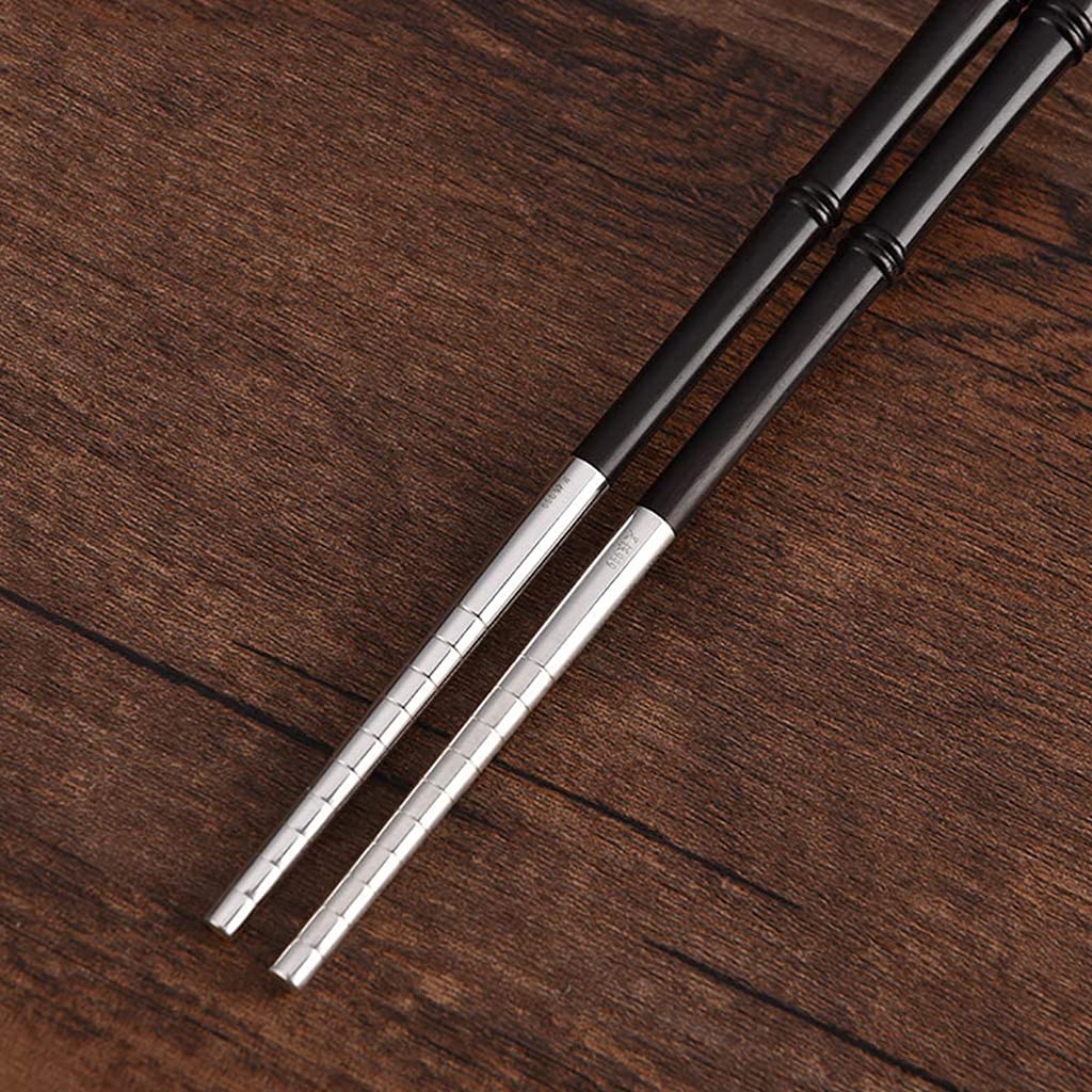 1 Paar Silber-Essstäbchen-Geschenk, Wiederverwendbare Essstäbchen aus chinesischem Sterlingsilber zum Kochen, rutschfeste Essstäbchen, hochwertiges Geschirr B (B)