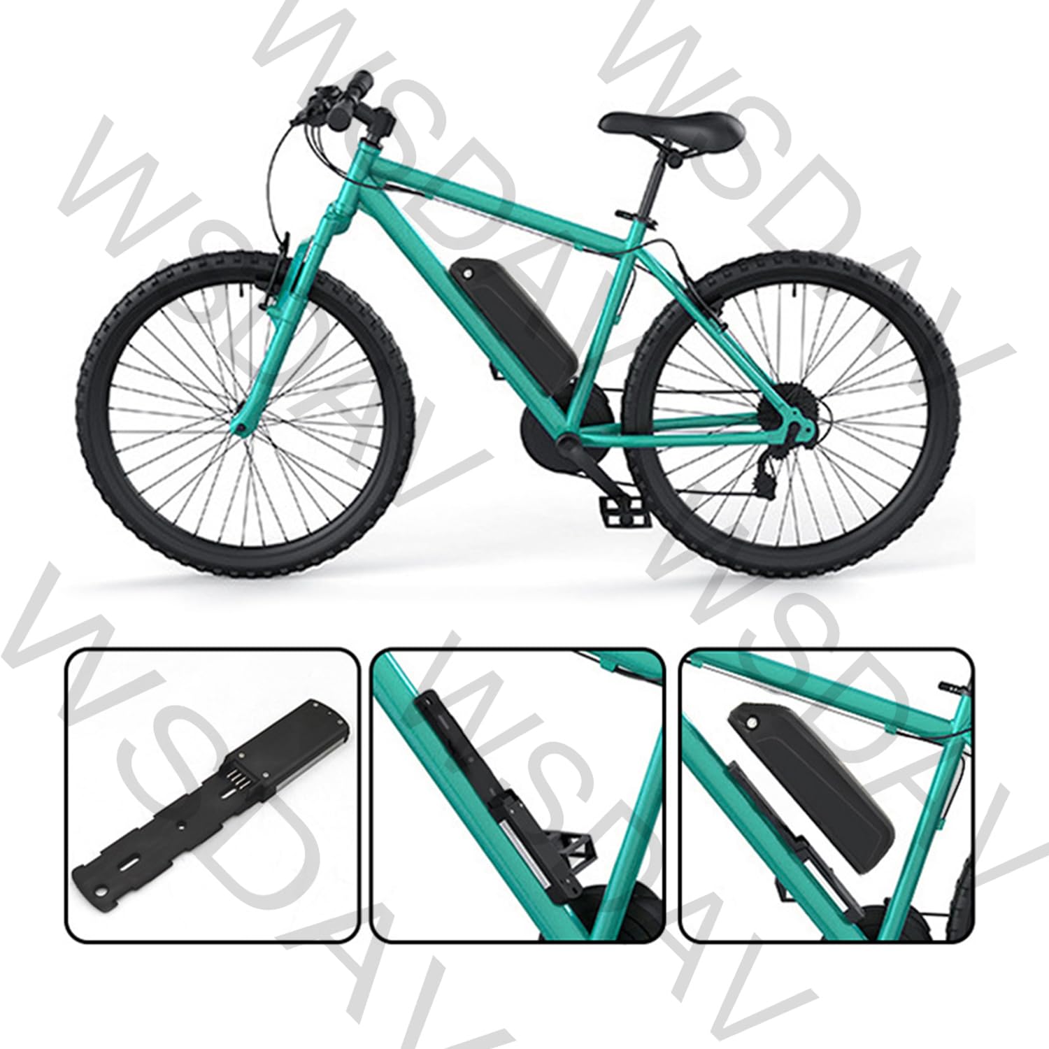 E-Bike-Akku 36V 10,4Ah 13Ah 15Ah Lithium-Akkupack 48V 10,4Ah 12Ah 13,6Ah Ersatzakkus mit Ladegerät und Schlüsselschloss