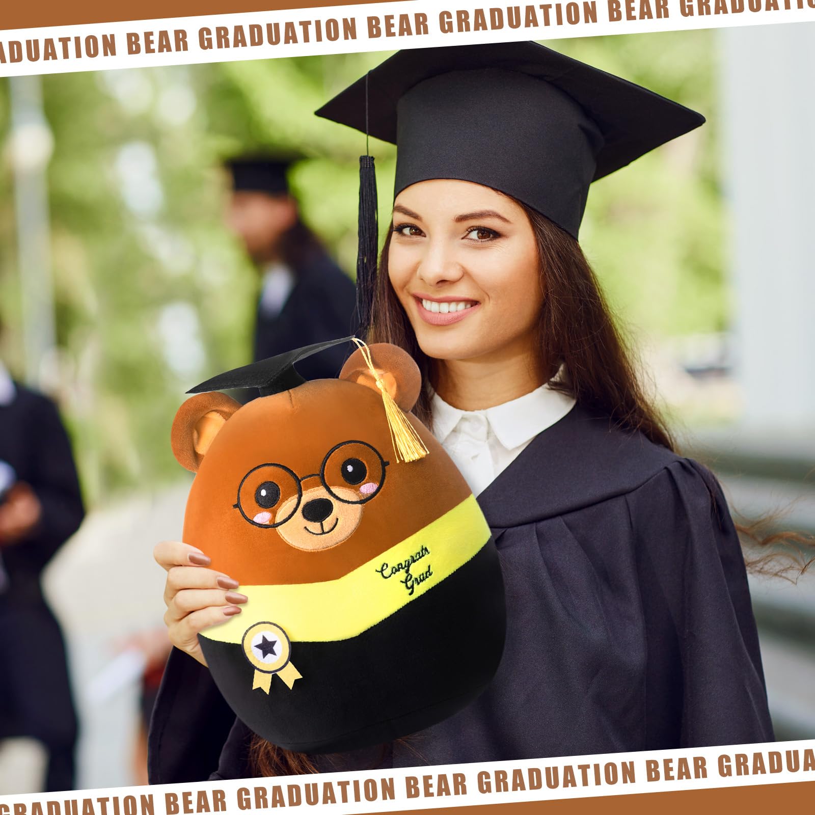 Graduation Teddy Bear Plush Stuffed Animal - 9" Soft Bear With Cap & Gown, Gift For Graduates