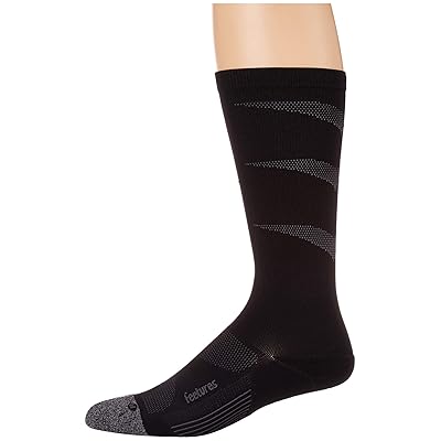 Feetures Graduated Compression Crew Cut Socks Shoes Black 1