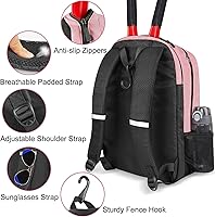 Vista 9 de Ytonet Tennis Bag Tennis Backpack for Women Men 2 Rackets with Insulated Pocket Ventilated Shoe Compartment