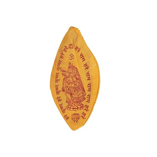 Click Pujan Hare Rama Hare Krishna Jap Mala Bag (Set of 2) | Cotton Japa Pouch with Lord Krishna Print | Ideal for Meditation, Bhajan, and Spiritual Chanting