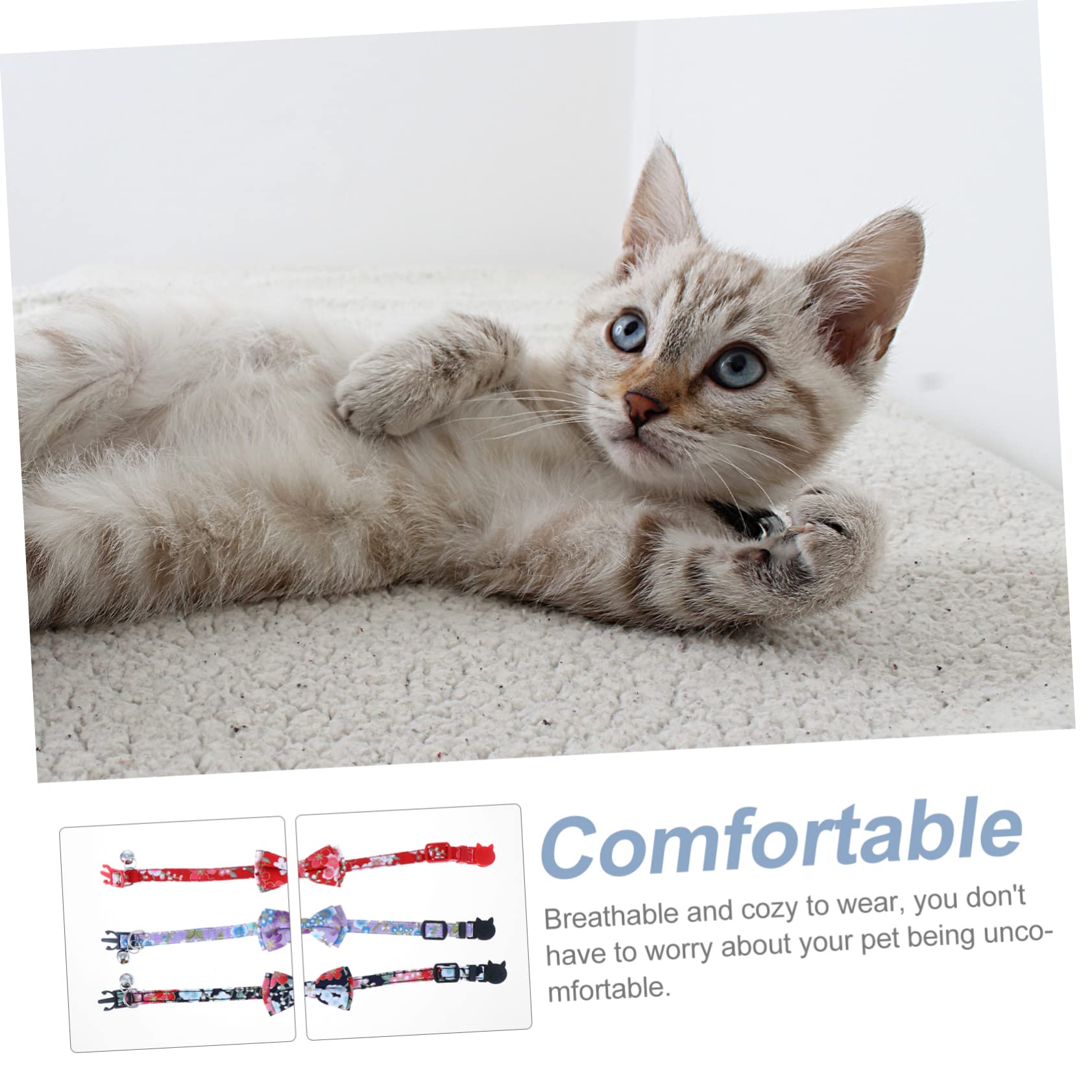 SUPVOX 9 Pz Collare Per Gatti Domestici Cravatta Floreale Gattino Graziosi Collari Per Cani Elastici Per Con Fiocco Per Cucciolo Cintura Per Gatti Stoffa Gatto Domestico