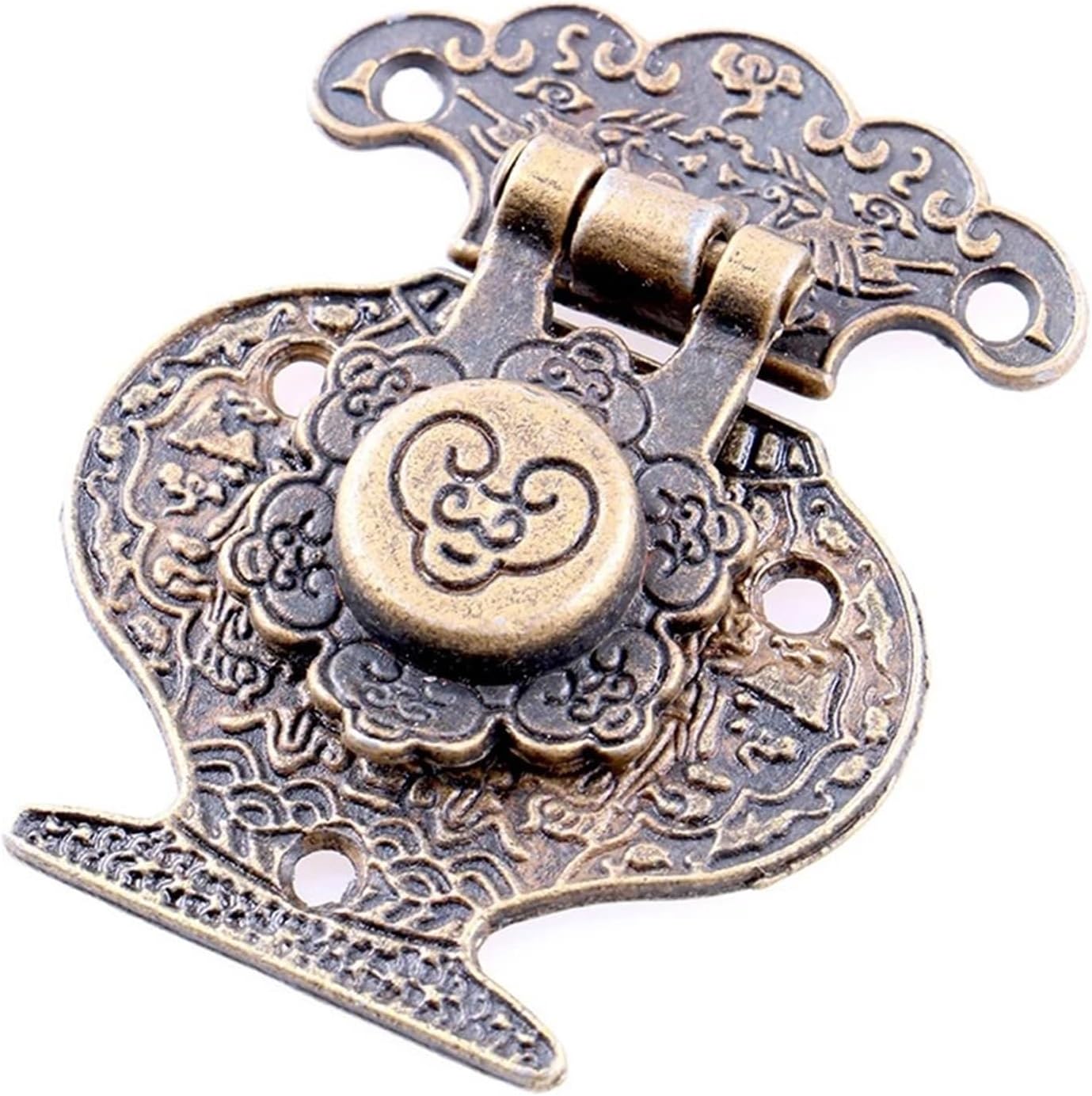 2Pcs 51 * 41mm Antique Bronze Hasp Latch Jewelry Wooden Box Lock Mini Cabinet Buckle Case Locks Decorative Handle Hardware