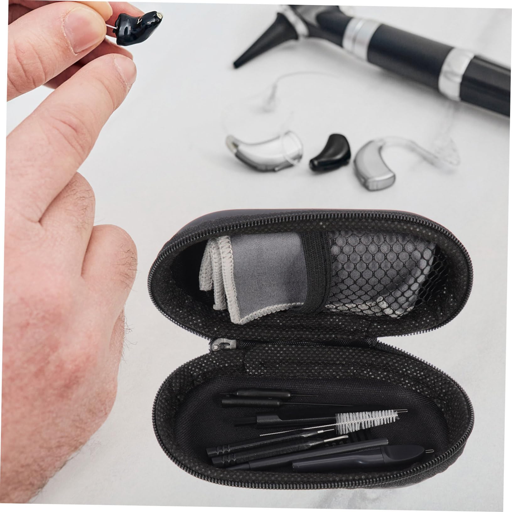 PACKOVE 3 Set Utensili per La Apparecchi Acustici Kit per La Apparecchio Leggero e Riutilizzabile per Cerume e Sporco