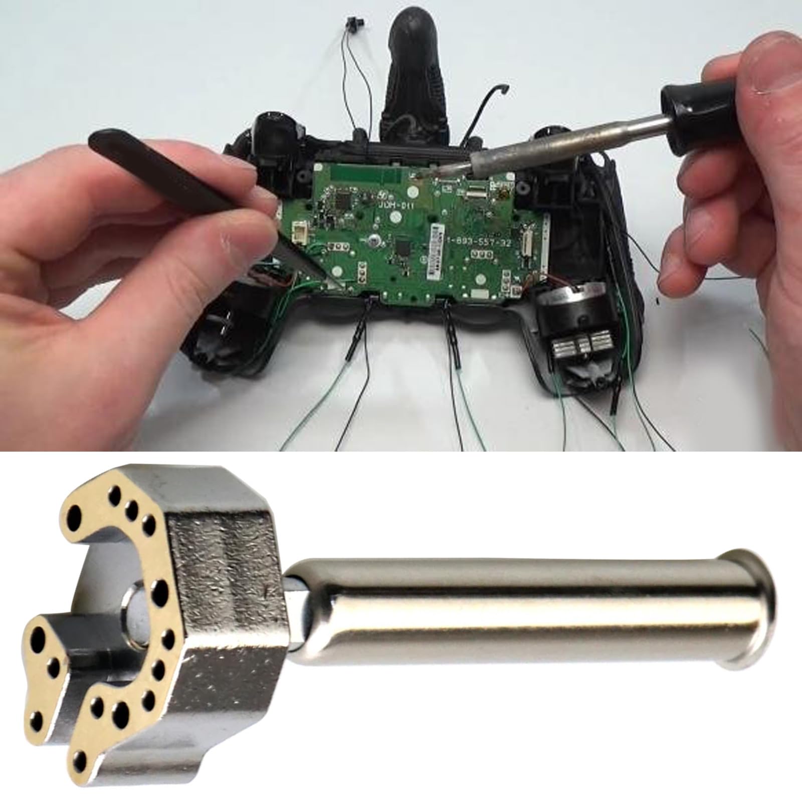 Pointe de fer à dessouder multi-usages, forte conductivité thermique, réglage réglable pour l'entretien du contrôleur, construction compacte, réparation de manette de jeu, pointe à souder