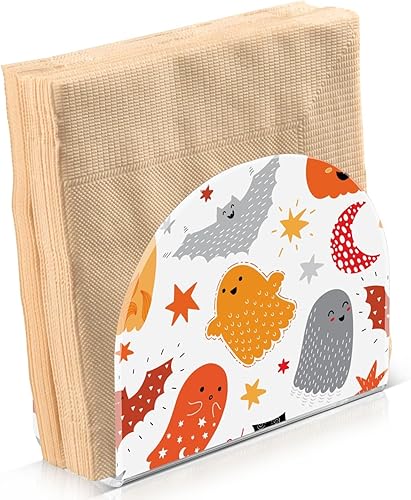 Servilletero de fantasmas de murciélago de Halloween para cocina, mesa de comedor, moderno dispensador de servilletas de papel para cocina,