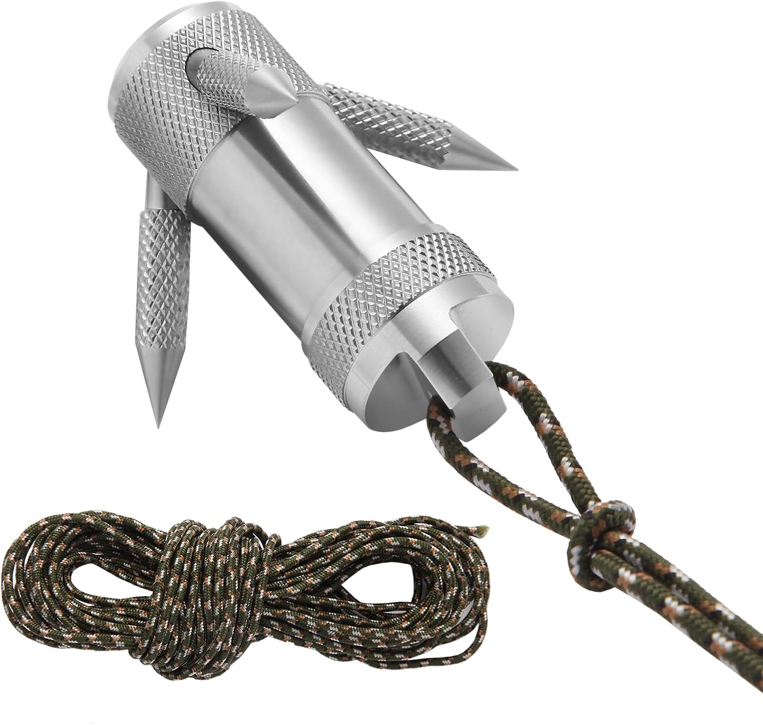 Apocalypse Gear Survival Kit, Stainless Steel Grappling Hook with Rope for Camping, Tree Climbing Spikes, Multifunctional Tool, Waterproof Medicine Bottle & Pill Box – Ultimate Emergency EDC Gear