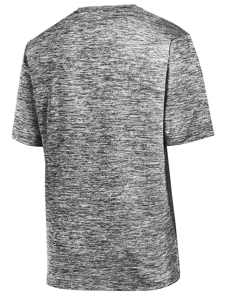 Joe's USA DRI Equip Electric Heather Moisture Wicking T-Shirt, Black White Large