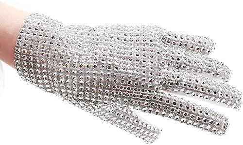 Miniatura 4 de Guantes de lentejuelas con diamantes de imitación para adultos, guantes de disfraz brillantes para fiestas, espectáculos, Halloween, Navidad
